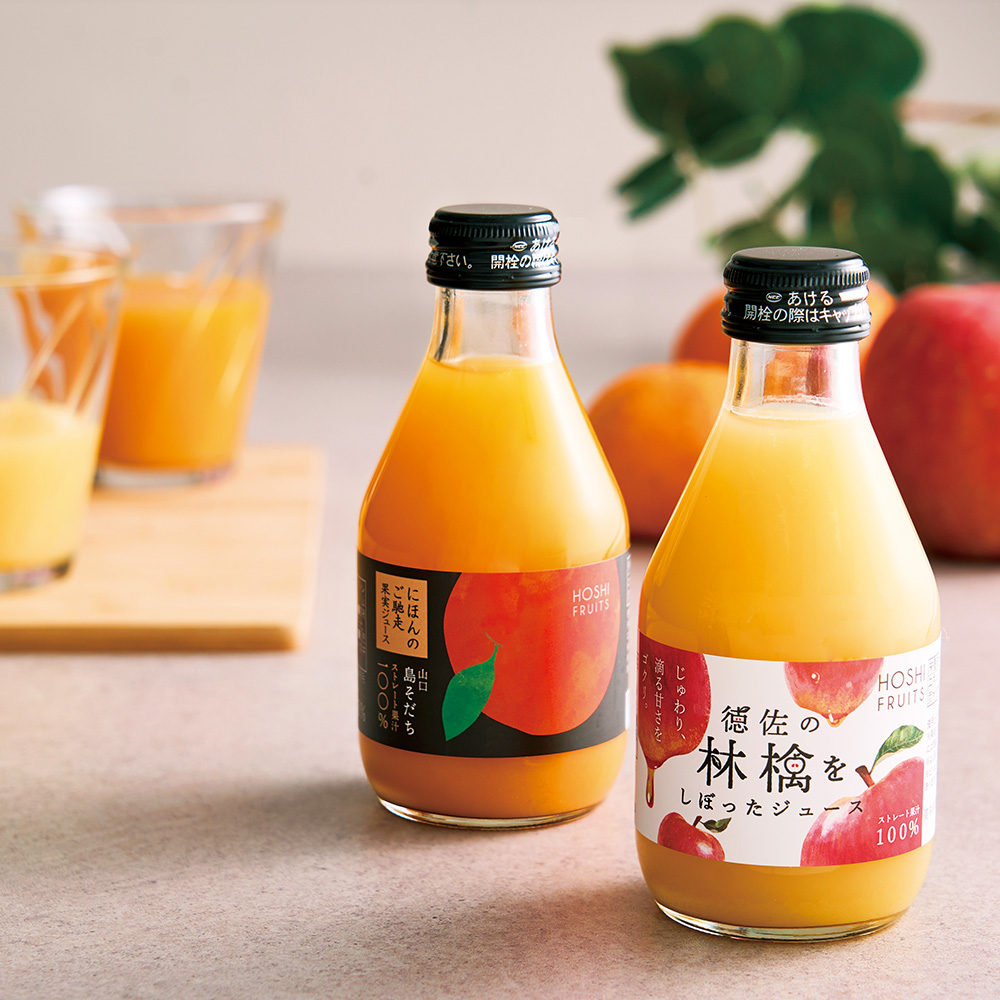 ホシフルーツ　山口島そだち（蜜柑）＆徳佐の林檎6本セット