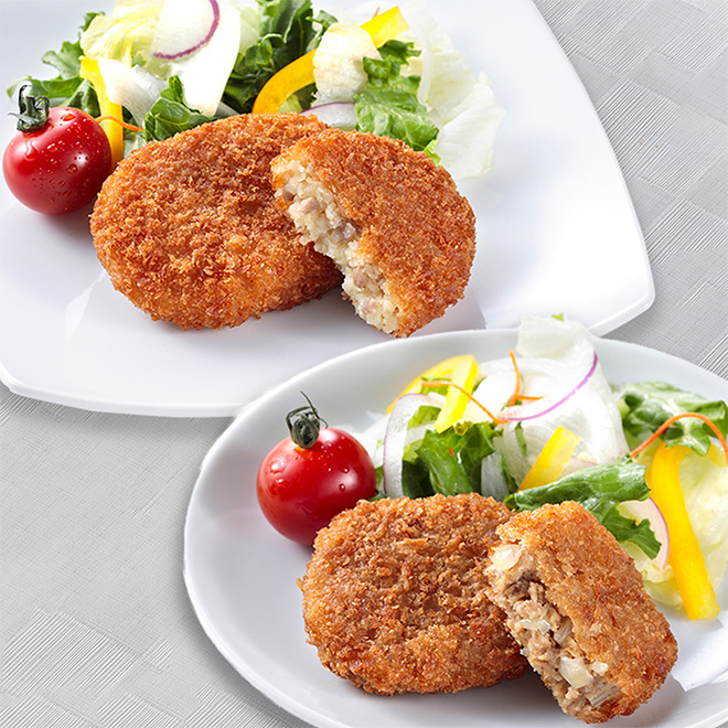 駿河屋本舗　レンジで簡単　鎌倉コロッケ・鎌倉黄金メンチ